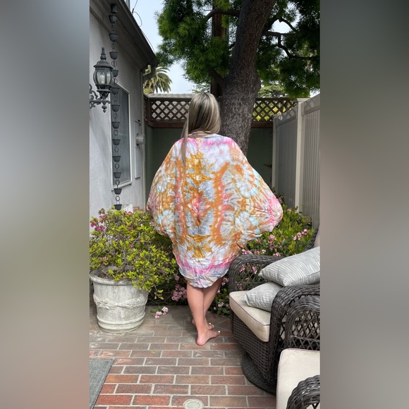 COPY - 🆕 Rayon Cocoon Wrap Shawl Ice Dye Tie Dye - Picture 5 of 8